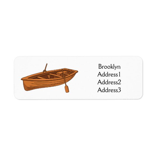 Rowboat-Cartoon-Abbildung (Vorne)