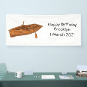 Rowboat-Cartoon-Abbildung Banner (Messe)