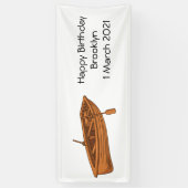 Rowboat-Cartoon-Abbildung Banner (Vertikal)