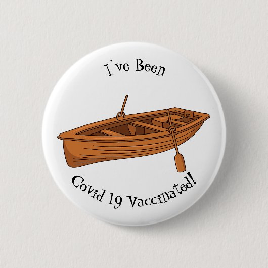 Rowboat-Cartoon-Abbildung Button (Vorderseite)
