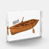 Rowboat-Cartoon-Abbildung Fotoblock (Links)