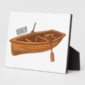 Rowboat-Cartoon-Abbildung Fotoplatte (Seite)