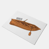 Rowboat-Cartoon-Abbildung Fußmatte (Schrägansicht)