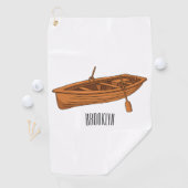 Rowboat-Cartoon-Abbildung Golfhandtuch (Insitu)