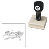 Rowboat-Cartoon-Abbildung Gummistempel (Stempel)