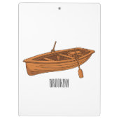 Rowboat-Cartoon-Abbildung Klemmbrett (Rückseite)