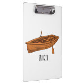 Rowboat-Cartoon-Abbildung Klemmbrett (Rechts)
