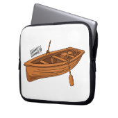 Rowboat-Cartoon-Abbildung Laptopschutzhülle (Vorderseite Links)
