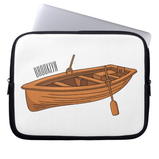 Rowboat-Cartoon-Abbildung Laptopschutzhülle (Vorderseite)