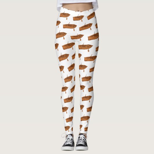 Rowboat-Cartoon-Abbildung Leggings (Vorderseite)