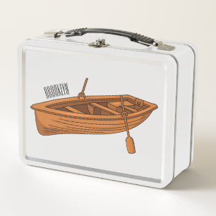 Rowboat-Cartoon-Abbildung Metall Brotdose