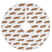 Rowboat-Cartoon-Abbildung Polyester Weihnachtsbaumdecke (Vorderseite)