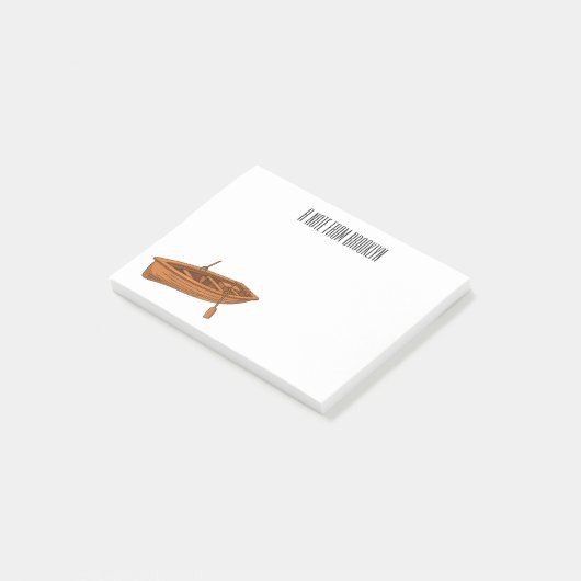 Rowboat-Cartoon-Abbildung Post-it Klebezettel (angewinkelt)