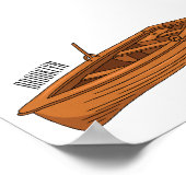 Rowboat-Cartoon-Abbildung Poster (Ecke)