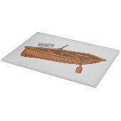 Rowboat-Cartoon-Abbildung Schneidebrett (Ecke)