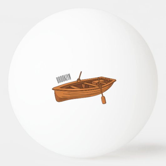 Rowboat-Cartoon-Abbildung Tischtennisball (Vorderseite)