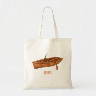 Rowboat-Cartoon-Abbildung Tragetasche