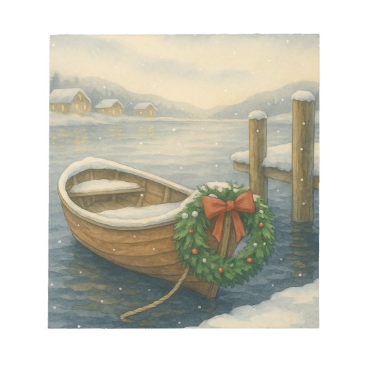 Rowboat Christmas Notizblock (Vorderseite)