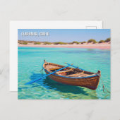 Rowboat Elafonisi Elafonissi Kreta Griechenland Re Postkarte (Vorne/Hinten)