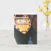 Rowboat in Venedig - notecard Karte (Gelbe Blume)