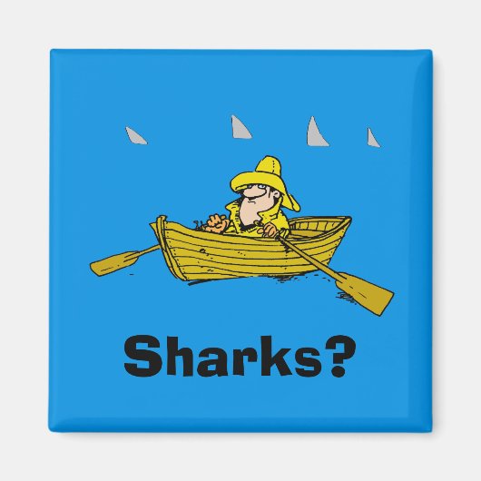 Rowboat & Sharks Magnet (Vorne)