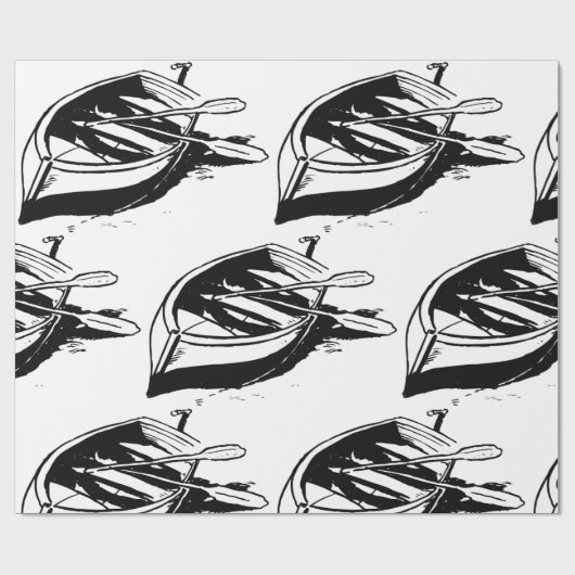 Rowboat Sketch Geschenkpapier (Flach)