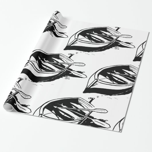 Rowboat Sketch Geschenkpapier (Ungerollt)