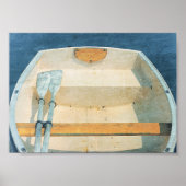 Rowboat und Oars Gelb und Blau Poster (Vorne)