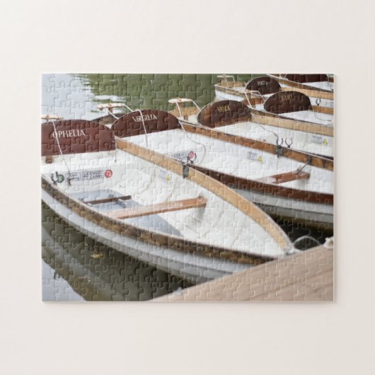 Rowboats auf dem Fluss Stratford Upon Avon Boats Puzzle (Horizontal)