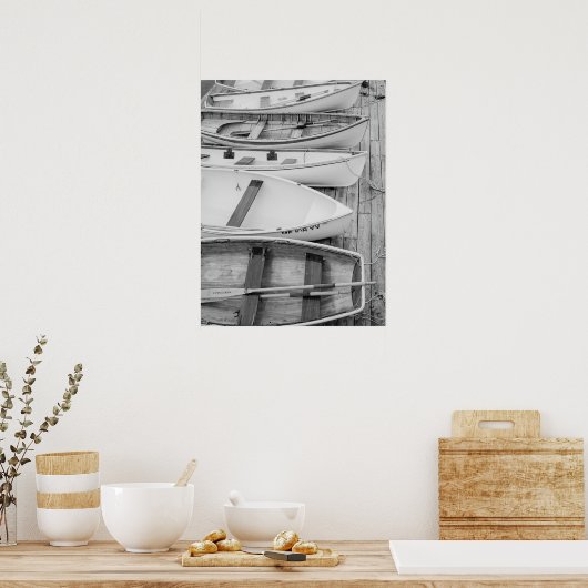 Rowboats Docked Classic Nautical Poster (Küche)