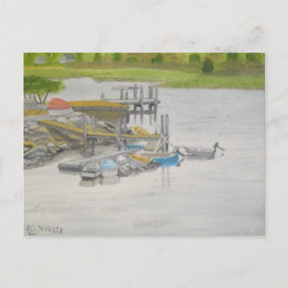 RowBoatsMenemshaPond Postkarte