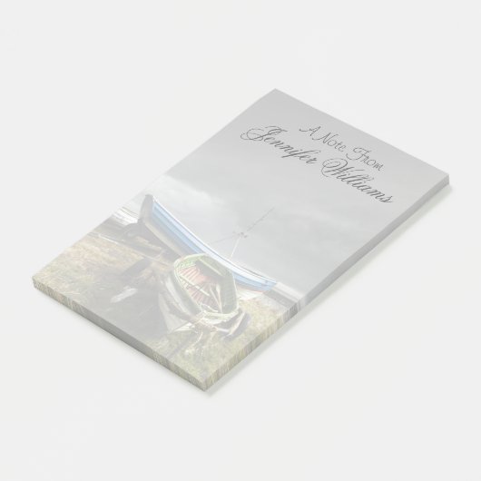 Rowboote an der Küste| England Post-it Klebezettel (angewinkelt)