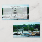 Rowboote gepökelt am Dock Visitenkarte (Vorne/Hinten)