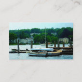 Rowboote gepökelt am Dock Visitenkarte (Rückseite)