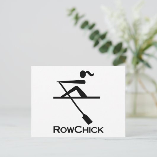 RowChick-Logo Postkarte (Stehend Vorderseite)