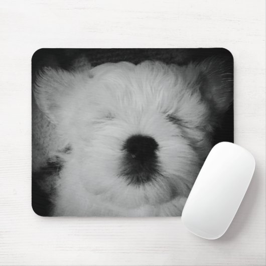 Rowdy the Maltipoo Puppy Mousepad (Mit Mouse)