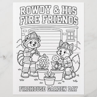 Rowdy und Scout Feuerwehrgarten-Tag Malvorlage