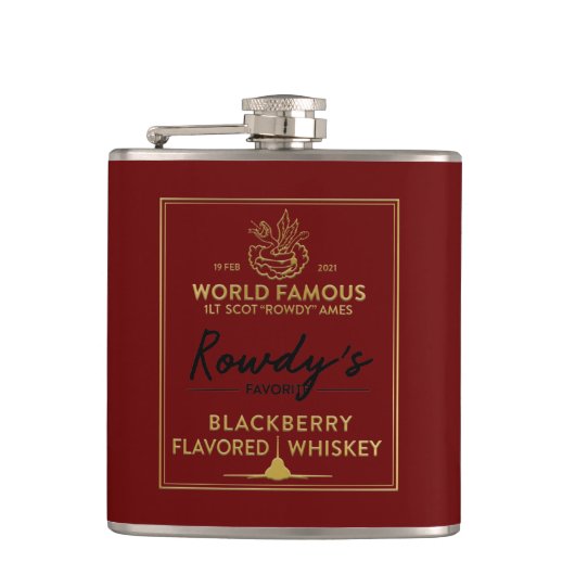Rowdys Whiskey Flachmann (Vorderseite)