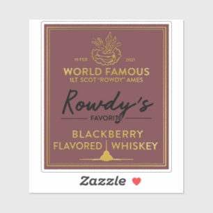 Rowdy's Whiskey Label Aufkleber