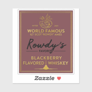 Rowdy's Whiskey Label Aufkleber