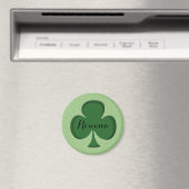 Rowena Irish Kleeblatt Round Name Magnet | Bearbei (In Situ (Geschirrspüler))