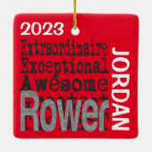 Rower Extraordinaire CUSTOM Keramikornament (Rückseite)