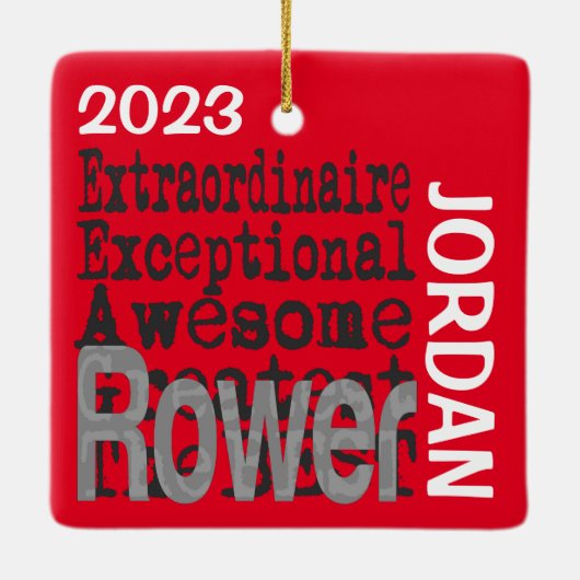Rower Extraordinaire CUSTOM Keramikornament (Rückseite)