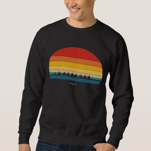 Rower Retro Style Sweatshirt (Vorderseite)