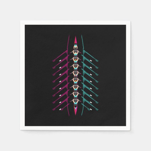 Rower Rowing Sport Serviette (Vorderseite)