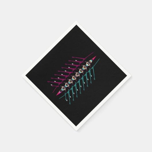 Rower Rowing Sport Serviette (Ecke)