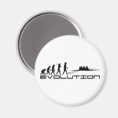 Rower Water Sport Evolution Art Magnet (Vorderseite/Rückseite)