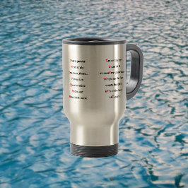 Rowers Alphabet fun A to Z Reisebecher