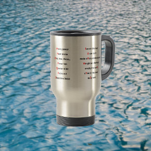 Rowers Alphabet fun A to Z Reisebecher