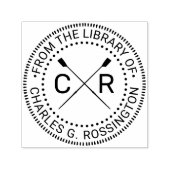 Rowers Crew 2 Initial Library Book Name 2B Permastempel (Design)